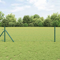 Recinzione con pali. Verde 0.5 x 25 m Acciaio rivestito in PVC 3352663