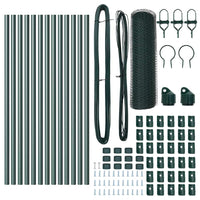 Recinzione con pali. Verde 0.8 x 25 m Acciaio rivestito in PVC 3352669