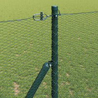 Recinzione con pali. Verde 1 x 25 m Acciaio rivestito in PVC 3352672