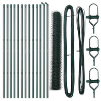 Recinzione con pali. Verde 1 x 25 m Acciaio rivestito in PVC 3352674