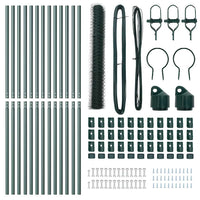 Recinzione con pali. Verde 1 x 25 m Acciaio rivestito in PVC 3352674