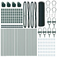 Recinzione con pali. Verde 0.4 x 50 m Acciaio rivestito in PVC 3352692