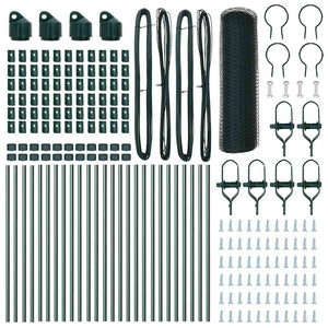 Recinzione con pali. Verde 0.4 x 50 m Acciaio rivestito in PVC 3352692