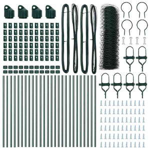 Recinzione con pali. Verde 0.4 x 50 m Acciaio rivestito in PVC 3352694