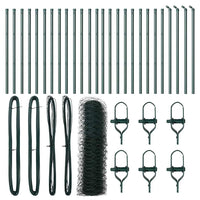 Recinzione con pali. Verde 0.6 x 50 m Acciaio rivestito in PVC 3352703