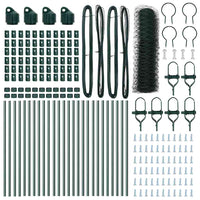 Recinzione con pali. Verde 0.6 x 50 m Acciaio rivestito in PVC 3352703