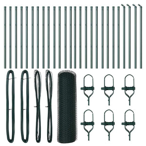 Recinzione con pali. Verde 0.8 x 50 m Acciaio rivestito in PVC 3352704