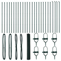 Recinzione con pali. Verde 1 x 50 m Acciaio rivestito in PVC 3352708