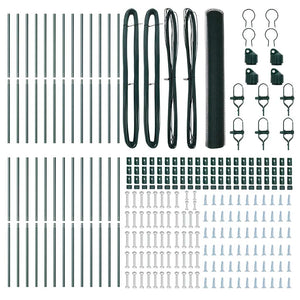 Recinzione con pali. Verde 1 x 50 m Acciaio rivestito in PVC 3352708