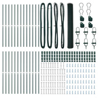 Recinzione con pali. Verde 1.2 x 50 m Acciaio rivestito in PVC 3352713