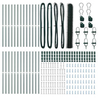 Recinzione con pali. Verde 1.2 x 50 m Acciaio rivestito in PVC 3352715