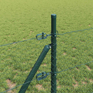 Recinzione con pali. Verde 0.4 x 100 m Acciaio rivestito in PVC 3352729
