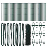 Recinzione con pali. Verde 0.5 x 100 m Acciaio rivestito in PVC 3352734