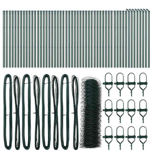 Recinzione con pali. Verde 0.5 x 100 m Acciaio rivestito in PVC 3352734