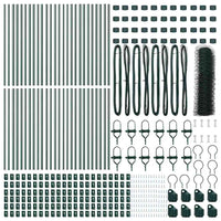 Recinzione con pali. Verde 0.5 x 100 m Acciaio rivestito in PVC 3352734