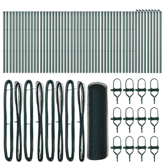 Recinzione con pali. Verde 0.6 x 100 m Acciaio rivestito in PVC 3352736