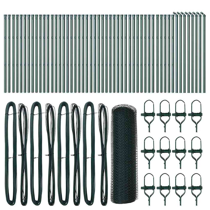Recinzione con pali. Verde 0.6 x 100 m Acciaio rivestito in PVC 3352736