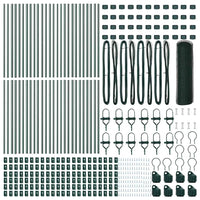 Recinzione con pali. Verde 0.6 x 100 m Acciaio rivestito in PVC 3352737