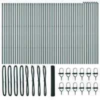 Recinzione con pali. Verde 1 x 100 m Acciaio rivestito in PVC 3352744