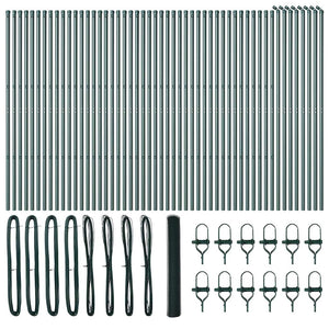 Recinzione con pali. Verde 1.2 x 100 m Acciaio rivestito in PVC 3352749