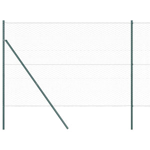 Recinzione con pali. Verde 1.5 x 100 m Acciaio rivestito in PVC 3352756