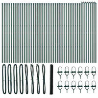 Recinzione con pali. Verde 1.5 x 100 m Acciaio rivestito in PVC 3352756