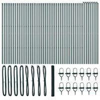 Recinzione con pali. Verde 1.6 x 100 m Acciaio rivestito in PVC 3352758