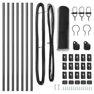 Recinzione con pali. Grigio 0.6 x 10 m Acciaio rivestito in PVC 3352769