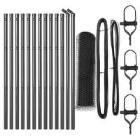 Recinzione con pali. Grigio 0.5 x 25 m Acciaio rivestito in PVC 3352801