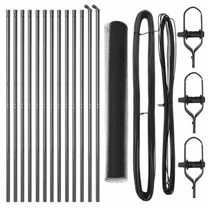 Recinzione con pali. Grigio 1 x 25 m Acciaio rivestito in PVC 3352813