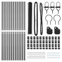 Recinzione con pali. Grigio 1 x 25 m Acciaio rivestito in PVC 3352813