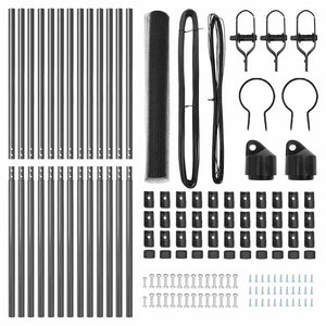 Recinzione con pali. Grigio 1 x 25 m Acciaio rivestito in PVC 3352813