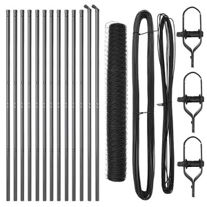 Recinzione con pali. Grigio 1.2 x 25 m Acciaio rivestito in PVC 3352819