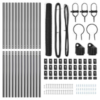 Recinzione con pali. Grigio 1.2 x 25 m Acciaio rivestito in PVC 3352819