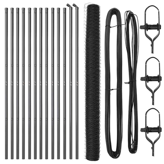 Recinzione con pali. Grigio 1.5 x 25 m Acciaio rivestito in PVC 3352827