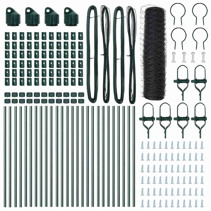 Recinzione con pali. Grigio 0.4 x 50 m Acciaio rivestito in PVC 3352836