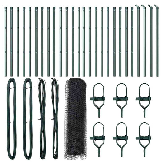 Recinzione con pali. Grigio 0.5 x 50 m Acciaio rivestito in PVC 3352838