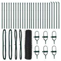 Recinzione con pali. Grigio 0.6 x 50 m Acciaio rivestito in PVC 3352843