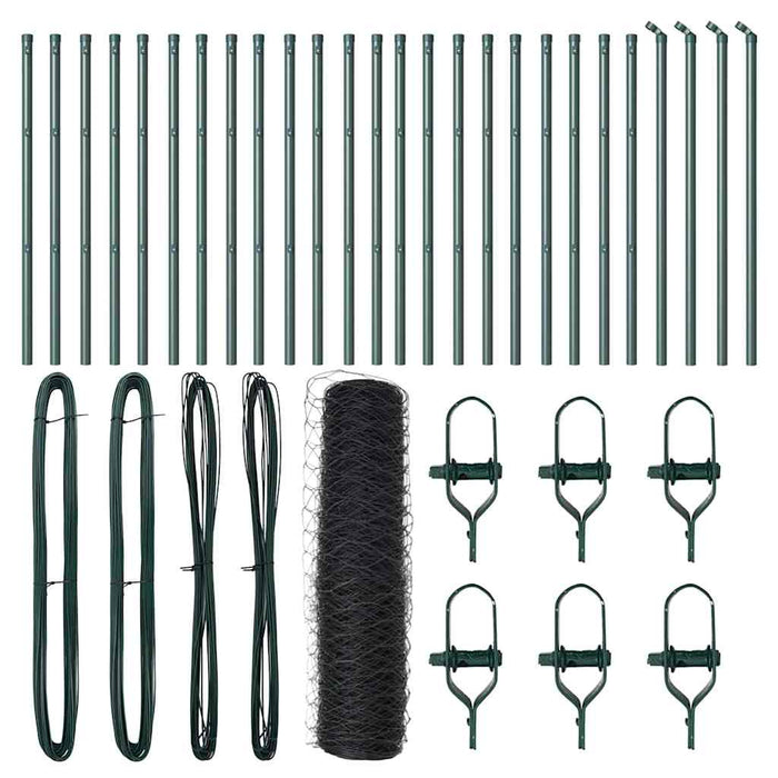 Recinzione con pali. Grigio 0.6 x 50 m Acciaio rivestito in PVC 3352843