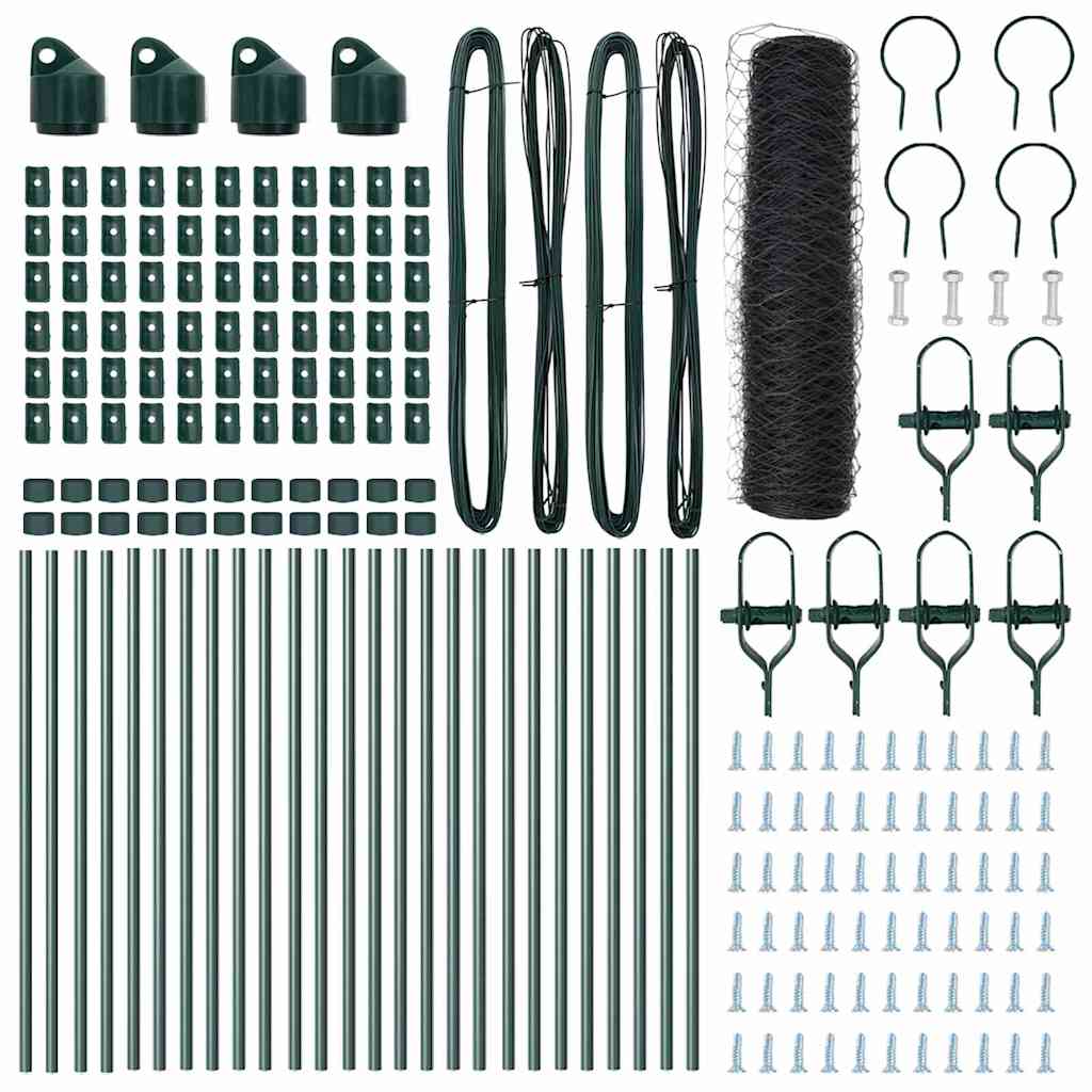 Recinzione con pali. Grigio 0.6 x 50 m Acciaio rivestito in PVC 3352843