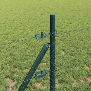 Recinzione con pali. Grigio 0.8 x 50 m Acciaio rivestito in PVC 3352846