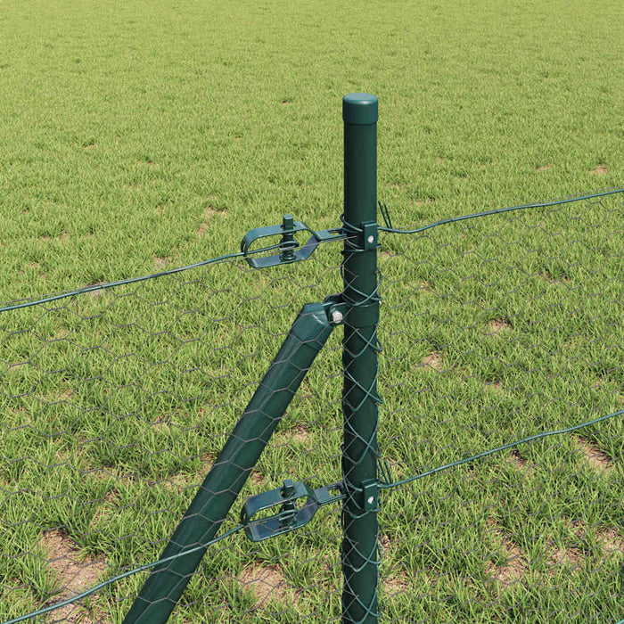 Recinzione con pali. Grigio 0.8 x 50 m Acciaio rivestito in PVC 3352846