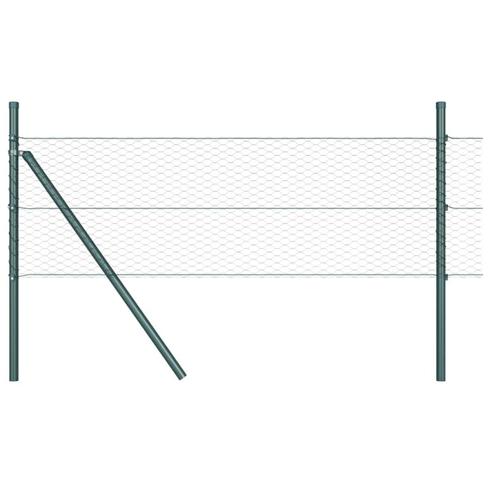 Recinzione con pali. Grigio 0.8 x 50 m Acciaio rivestito in PVC 3352846