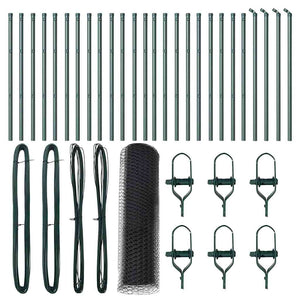 Recinzione con pali. Grigio 0.8 x 50 m Acciaio rivestito in PVC 3352846