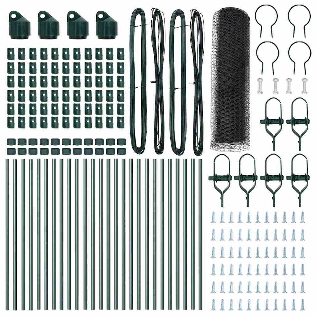 Recinzione con pali. Grigio 0.8 x 50 m Acciaio rivestito in PVC 3352846