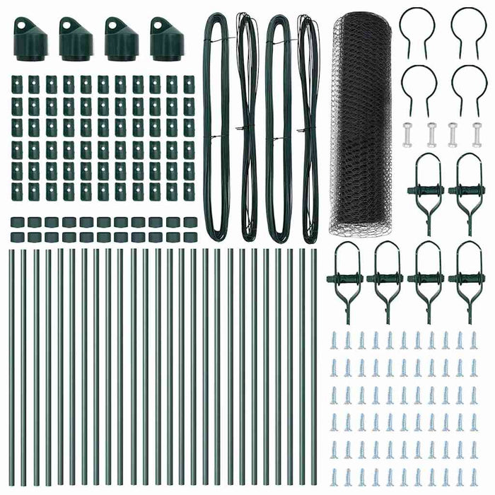 Recinzione con pali. Grigio 0.8 x 50 m Acciaio rivestito in PVC 3352846