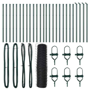 Recinzione con pali. Grigio 0.8 x 50 m Acciaio rivestito in PVC 3352848