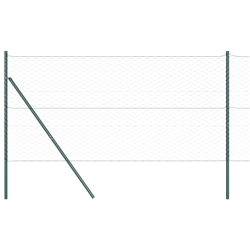 Recinzione con pali. Grigio 1.4 x 50 m Acciaio rivestito in PVC 3352860