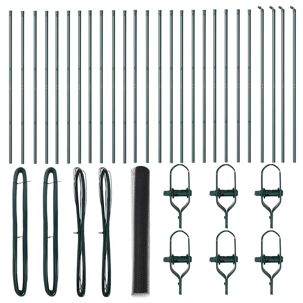 Recinzione con pali. Grigio 1.4 x 50 m Acciaio rivestito in PVC 3352860