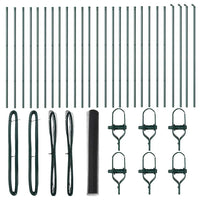 Recinzione con pali. Grigio 1.4 x 50 m Acciaio rivestito in PVC 3352860